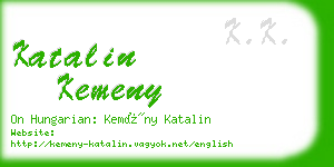 katalin kemeny business card